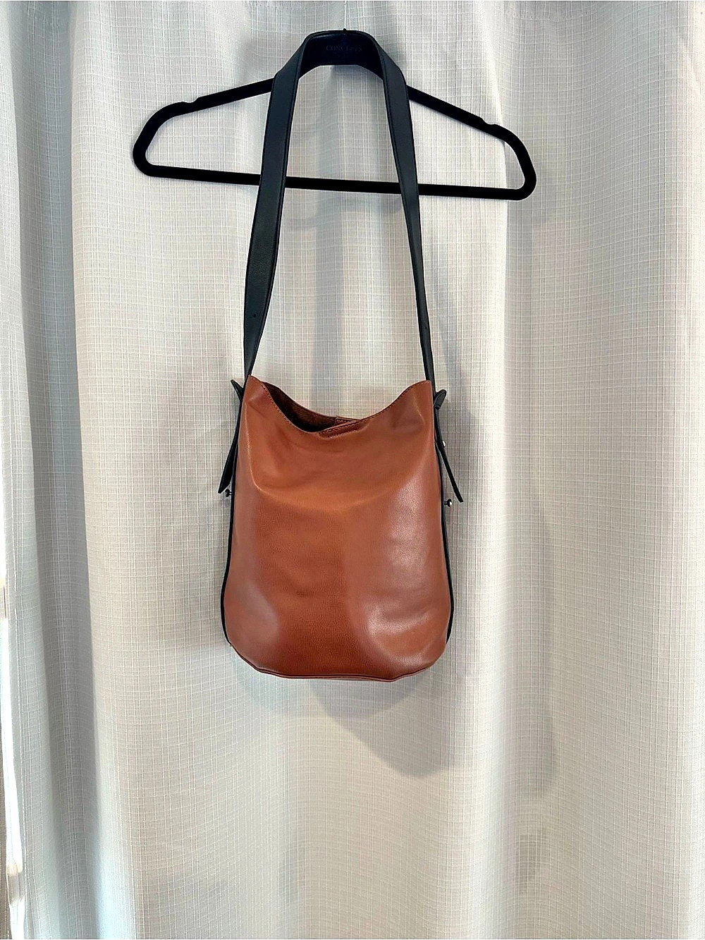 Anthropologie Georgia Colorblocked Bucket Bag Honey